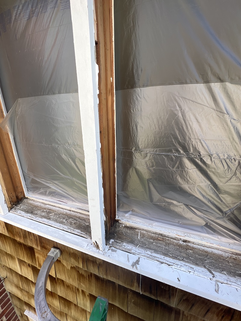 Rotted area due to leakage